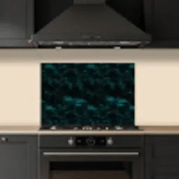 Vloeiend - Verf - Donker keuken achterwand spatscherm klein 900 -sfeer1