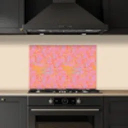 Vloeiend - Verf - Perzik keuken achterwand spatscherm klein 900 -sfeer1