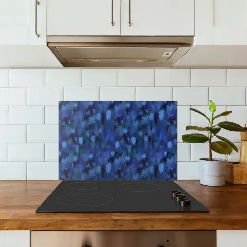 Vloeiend - Verfstrepen - Kleuren keuken achterwand spatscherm klein 900 -sfeer2