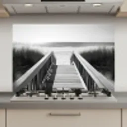 Loopbrug - Hout - Strand - Zee keuken achterwand spatscherm klein -3d_website