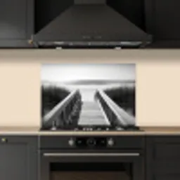 Loopbrug - Hout - Strand - Zee keuken achterwand spatscherm klein -sfeer1