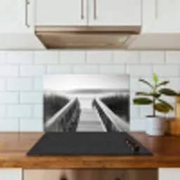 Loopbrug - Hout - Strand - Zee keuken achterwand spatscherm klein -sfeer2