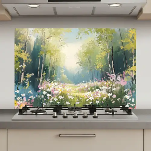 Bos - Schilderstijl - Kleurrijk keuken achterwand spatscherm klein -3d_website