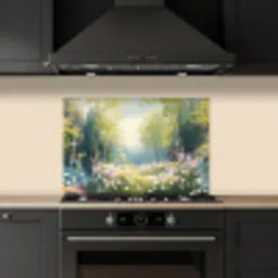 Bos - Schilderstijl - Kleurrijk keuken achterwand spatscherm klein -sfeer1