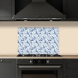 Frans - Citroen - Royaal - Bladeren - Blauw keuken achterwand spatscherm klein 900 -sfeer1