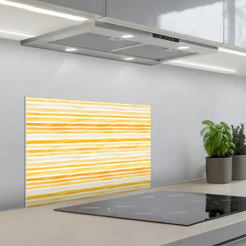 Frans - Citroen - Strepen - Geel keuken achterwand spatscherm klein 900 -3d_schuin