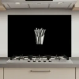Frietjes - Futuristisch - Zilver keuken achterwand spatscherm klein -3d_website