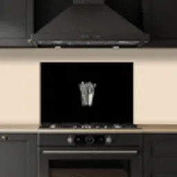 Frietjes - Futuristisch - Zilver keuken achterwand spatscherm klein -sfeer1