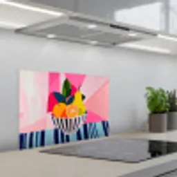 Fruit - Abstracte achtergrond - Roze keuken achterwand spatscherm klein -3d_schuin