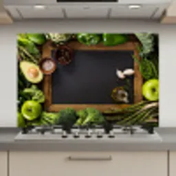 Fruit - Krijtbord - Groente keuken achterwand spatscherm klein -3d_website