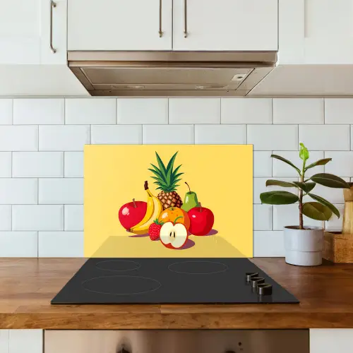 Fruit - Illustratie - Kleurrijk keuken achterwand spatscherm klein -sfeer2