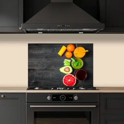 Fruit - Smoothie - Industrieel - Zomer keuken achterwand spatscherm klein -sfeer1