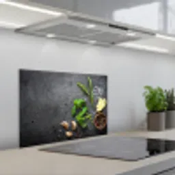 Gastronomisch Stilleven keuken achterwand spatscherm klein -3d_schuin