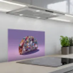 Edelstenen - Glitters - Paars - Kleurrijk keuken achterwand spatscherm klein -3d_schuin