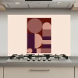 Geometrisch - Cirkels - Rood keuken achterwand spatscherm klein -3d_website