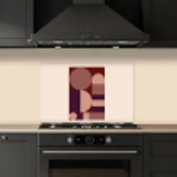 Geometrisch - Cirkels - Rood keuken achterwand spatscherm klein -sfeer1