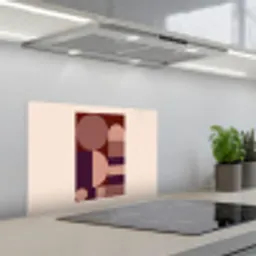 Geometrisch - Cirkels - Rood keuken achterwand spatscherm klein -3d_schuin