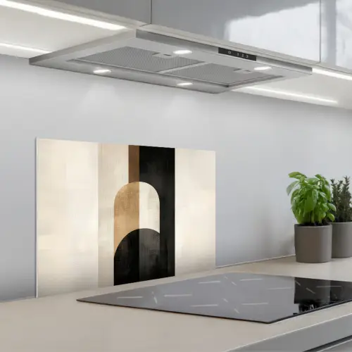 Geometrische - Vormen - Wit keuken achterwand spatscherm klein -3d_schuin