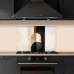 Geometrische - Vormen - Wit keuken achterwand spatscherm klein -sfeer1