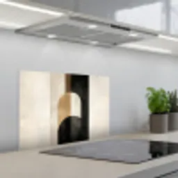Geometrische - Vormen - Wit keuken achterwand spatscherm klein -3d_schuin