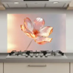 Glazen - Bloem - Roze keuken achterwand spatscherm klein -3d_website