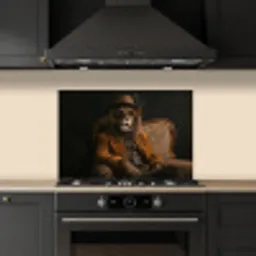 Bril - Leeuw - Bank - Hoed keuken achterwand spatscherm klein -sfeer1