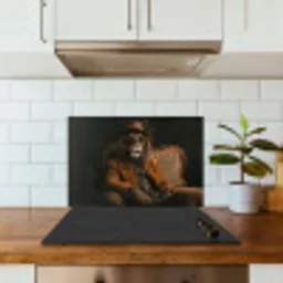 Bril - Leeuw - Bank - Hoed keuken achterwand spatscherm klein -sfeer2