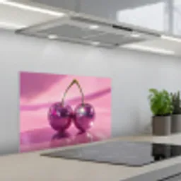 Glitter - Discobol - Roze - Kersen keuken achterwand spatscherm klein -3d_schuin