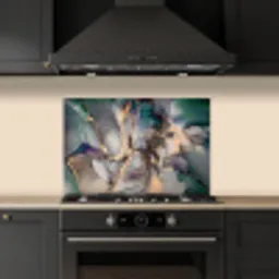 Goud - Blauw - Marmer keuken achterwand spatscherm klein -sfeer1