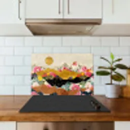 Goud - Bloemen - Print - Abstract - Landschap - Patronen keuken achterwand spatscherm klein -sfeer2