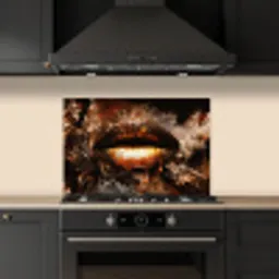 Goud - Lippen - Kunst - Goud - Luxe - Abstract keuken achterwand spatscherm klein -sfeer1