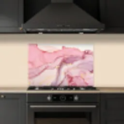 Goud - Marmer - Roze keuken achterwand spatscherm klein -sfeer1