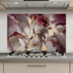 Goud - Marmer - Paars keuken achterwand spatscherm klein -3d_website