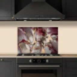Goud - Marmer - Paars keuken achterwand spatscherm klein -sfeer1