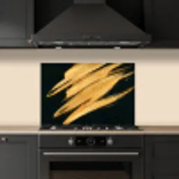 Goud - Verf - Strepen - Luxe - Abstract keuken achterwand spatscherm klein -sfeer1