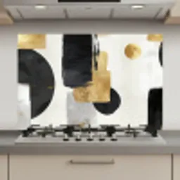 Goud - Rechthoeken - Cirkels - Abstract keuken achterwand spatscherm klein -3d_website