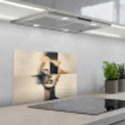 Goud - Vrouw - Rechthoeken keuken achterwand spatscherm klein -3d_schuin