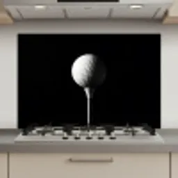 Golfbal - Minimalistisch - Wit keuken achterwand spatscherm klein -3d_website