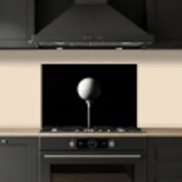 Golfbal - Minimalistisch - Wit keuken achterwand spatscherm klein -sfeer1