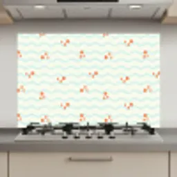 Golf - Vis - Blauw - Oranje keuken achterwand spatscherm klein 900 -3d_website
