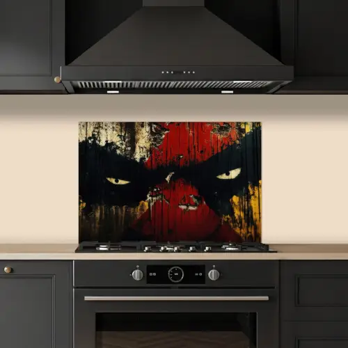 Graffiti - Ogen - Abstract keuken achterwand spatscherm klein -sfeer1