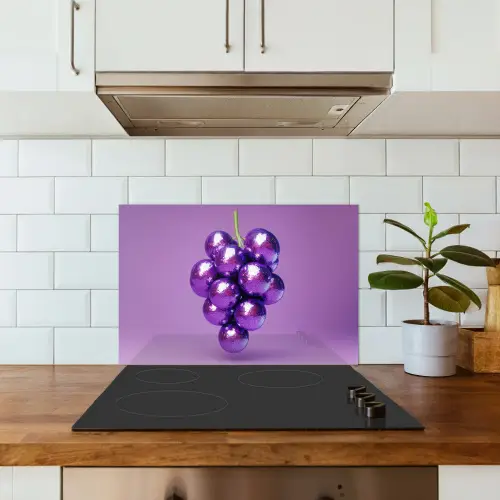 Druif - Disco - Glitter - Paars keuken achterwand spatscherm klein -sfeer2