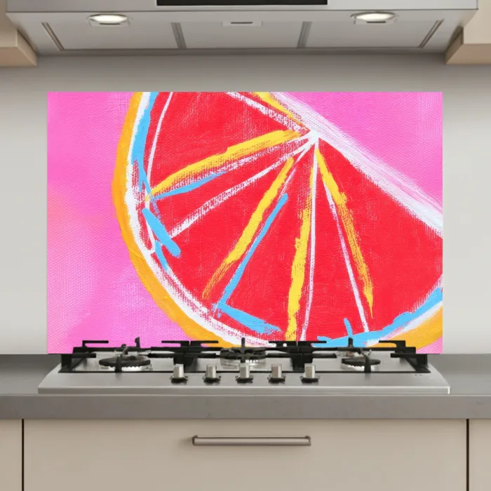 Grapefruit - Geschilderd - Roze - Strepen keuken achterwand spatscherm klein -3d_website