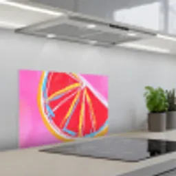 Grapefruit - Geschilderd - Roze - Strepen keuken achterwand spatscherm klein -3d_schuin