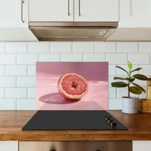 Grapefruit - Roze - Disco - Shiny keuken achterwand spatscherm klein -sfeer2