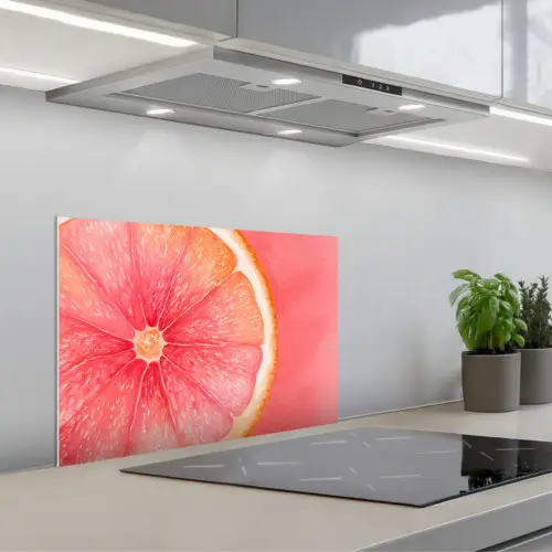 Grapefruit - Roze - Levendig keuken achterwand spatscherm klein -3d_schuin