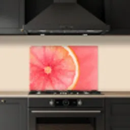 Grapefruit - Roze - Levendig keuken achterwand spatscherm klein -sfeer1