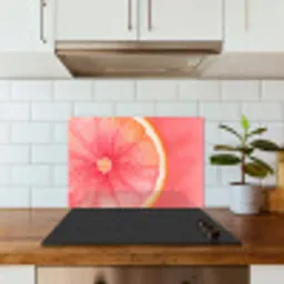 Grapefruit - Roze - Levendig keuken achterwand spatscherm klein -sfeer2