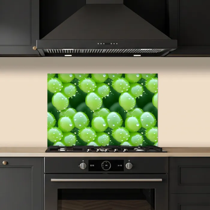 Druiven - Groen - Druppels keuken achterwand spatscherm klein 900 -sfeer1