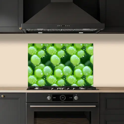 Druiven - Groen - Druppels keuken achterwand spatscherm klein 900 -sfeer1